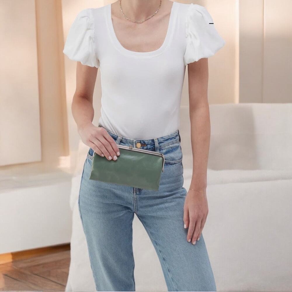 HOBO Lauren Mint Green Clutch Wallet
